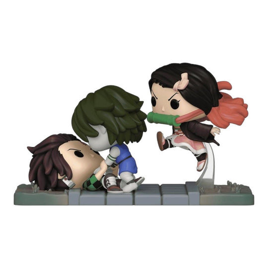 Funko Pop Moment Tanjiro & Nezuko Vs. Temple Demon 1419 Exclusivo Demon Slayer: Kimetsu No Yaiba
